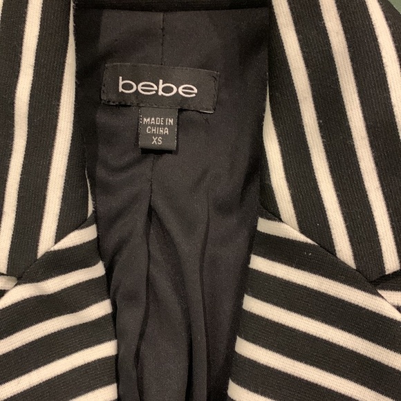 Beautiful, stylish, black and white striped bebe jacket - like new condition. - Picture 2 of 3